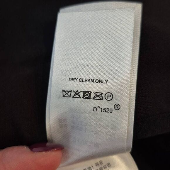 Lauren Ralph Lauren Monogram Linen-Blend Blazer Black Size 6 - Picture 9 of 9